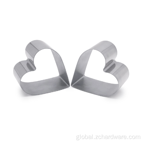 Cake Mold Baking Heart Shape Stainless Steel Muffin Pastry Rings Manufactory